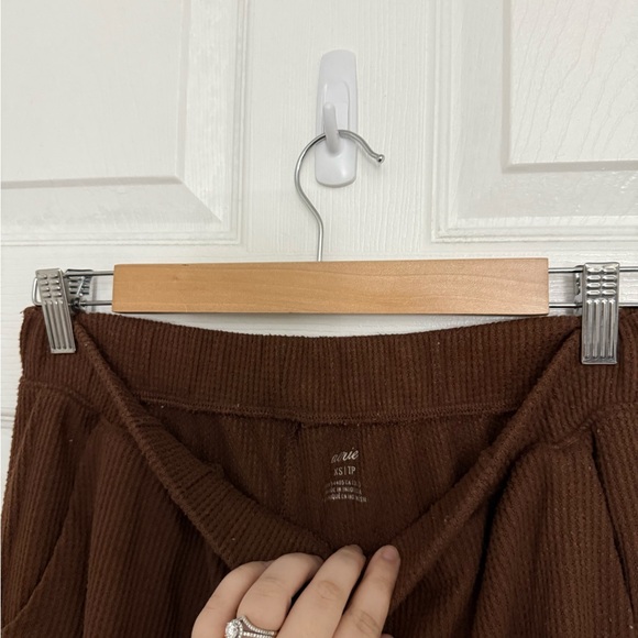 Aerie Brown Waffle Knit Jogger Sweatpants - Picture 6 of 6